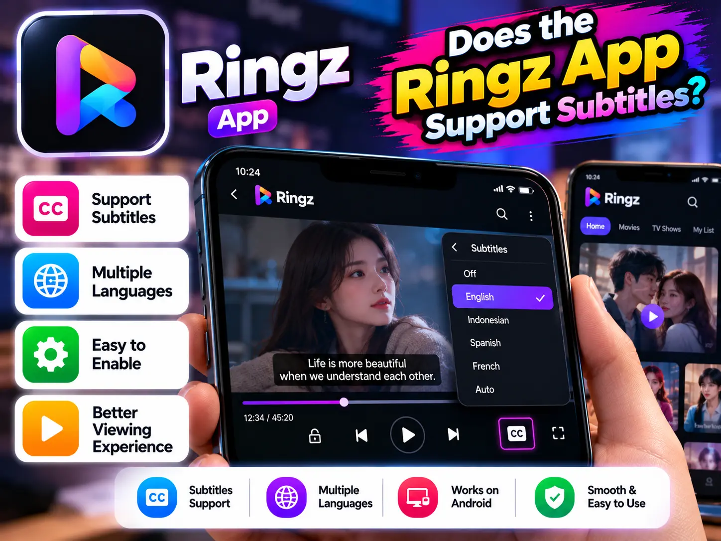 Does the Ringz App Support Subtitles?